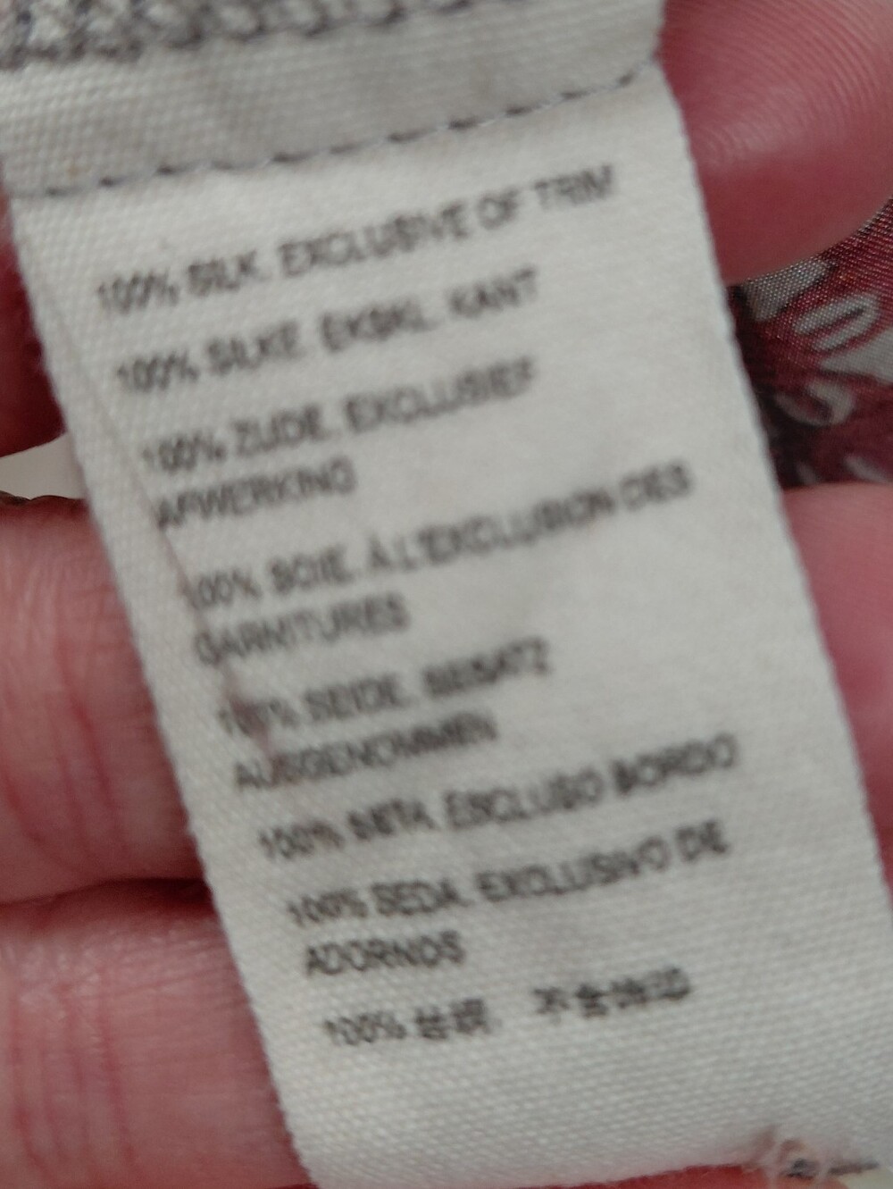 Johnny Was 100% Silk Tunic Blouse Women's Size Large Patchwork 90s - Picture 2 of 9